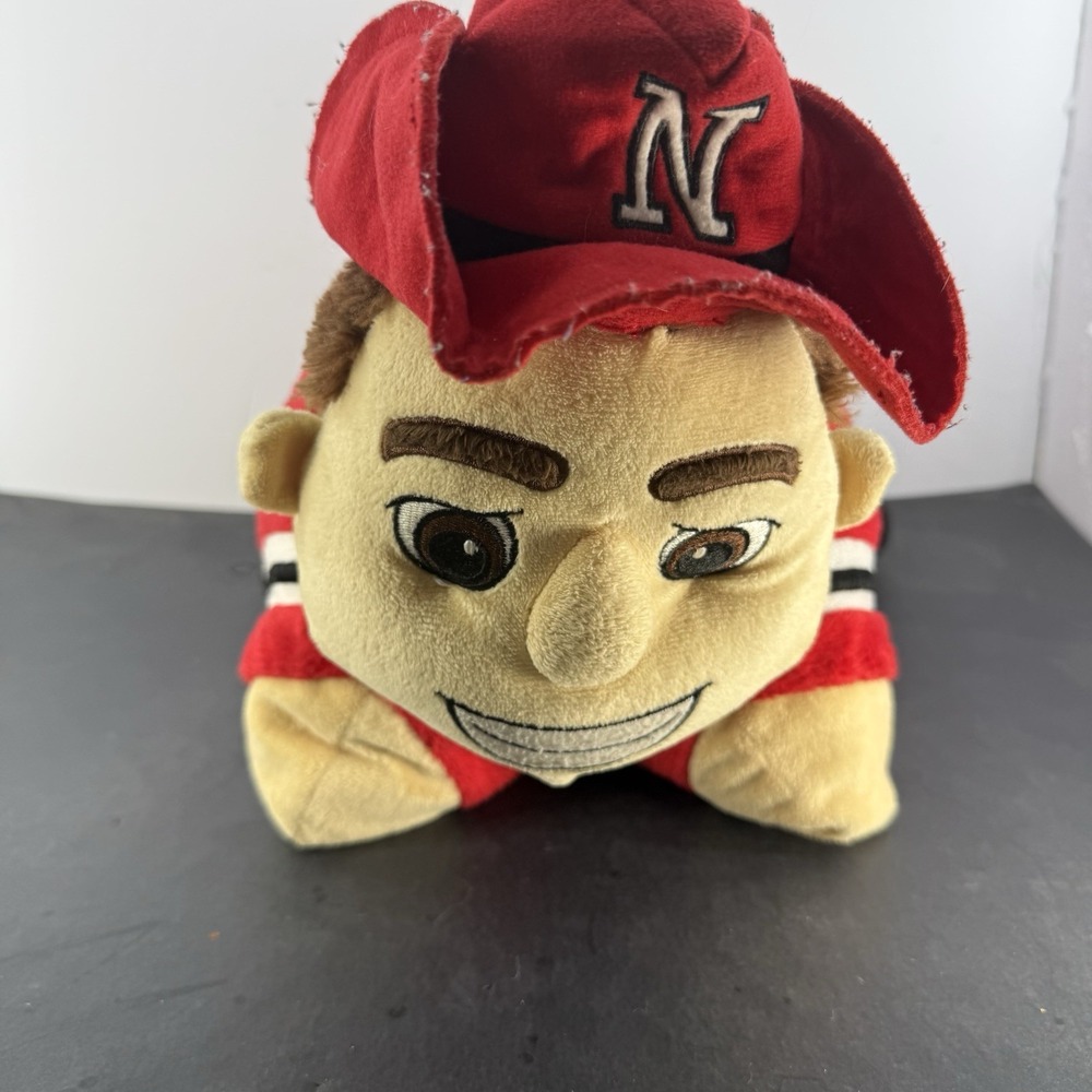 Vintage Nebraska Cornhuskers Herbie Husker mascot Pillow Pet